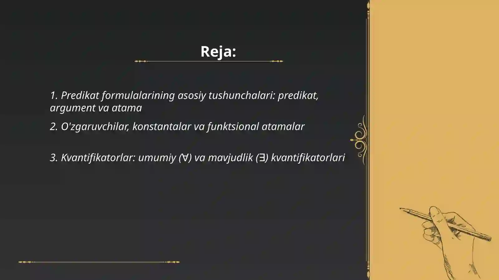 Predikatlar algebrasining formulalari 2