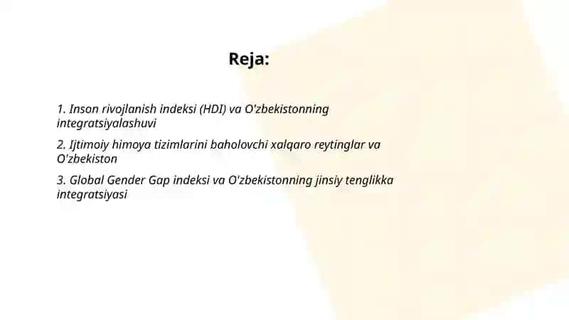 Ijtimoiy Himoya Tizimlarini Baholovchi Xalqaro Reytinglar va O'zbekiston 2