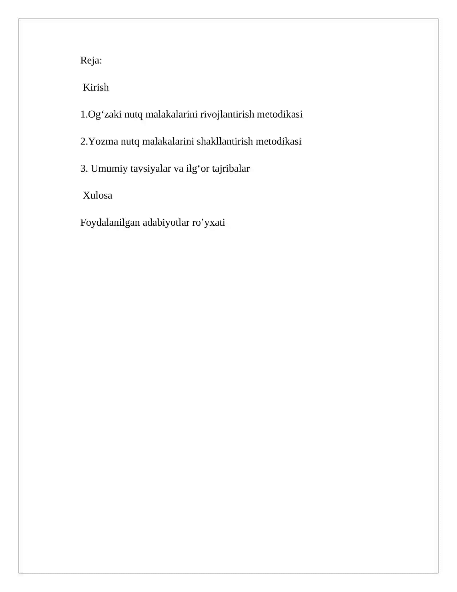 Og‘zaki va yozma nutqning uzviyligi hamda o‘zaro aloqadorligi qonuniyatlari 2