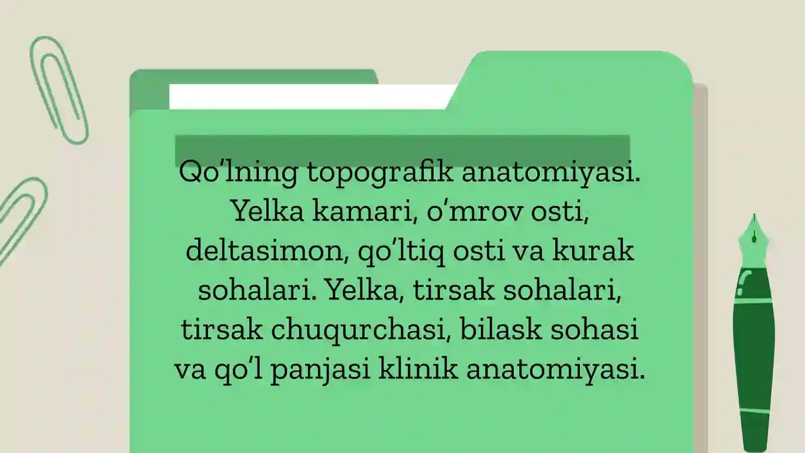 Yelka kamari va o’mrov osti anatomik tuzilishi 2