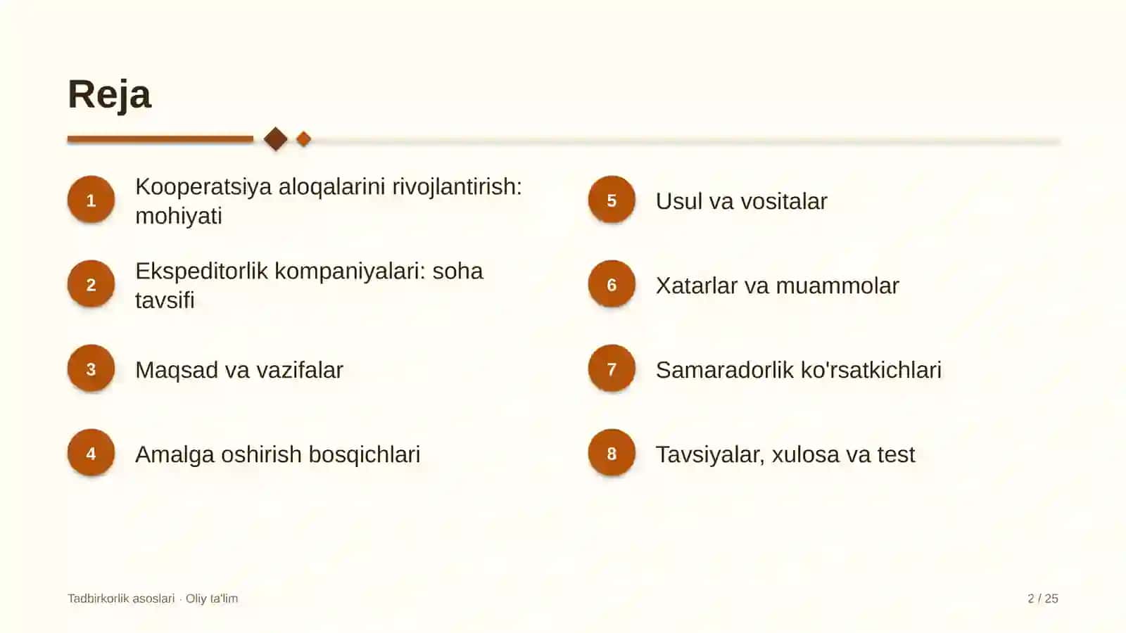ekspeditorlik kompaniyalarida kooperatsiya aloqalarini rivojlantirish 8544 2