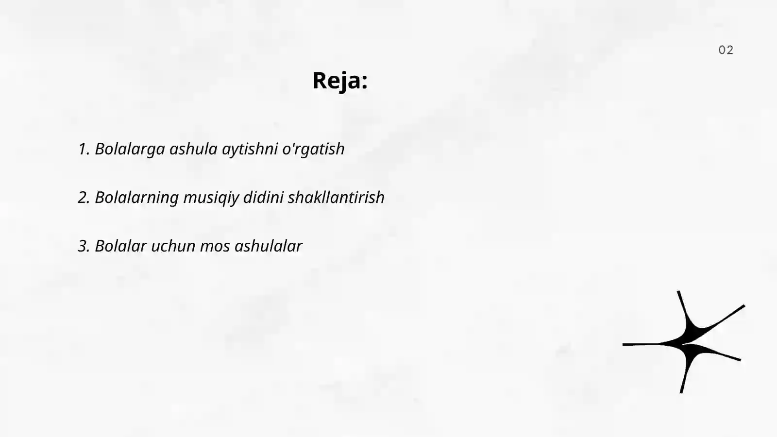 Bolalarni ashula aytish, musiqa tinglash va musiqaviy-ritmik harakatlarni o‘rgatish 2