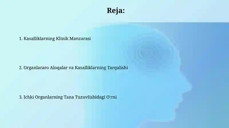 Tana tuzilishiga oid ichki organlar 2