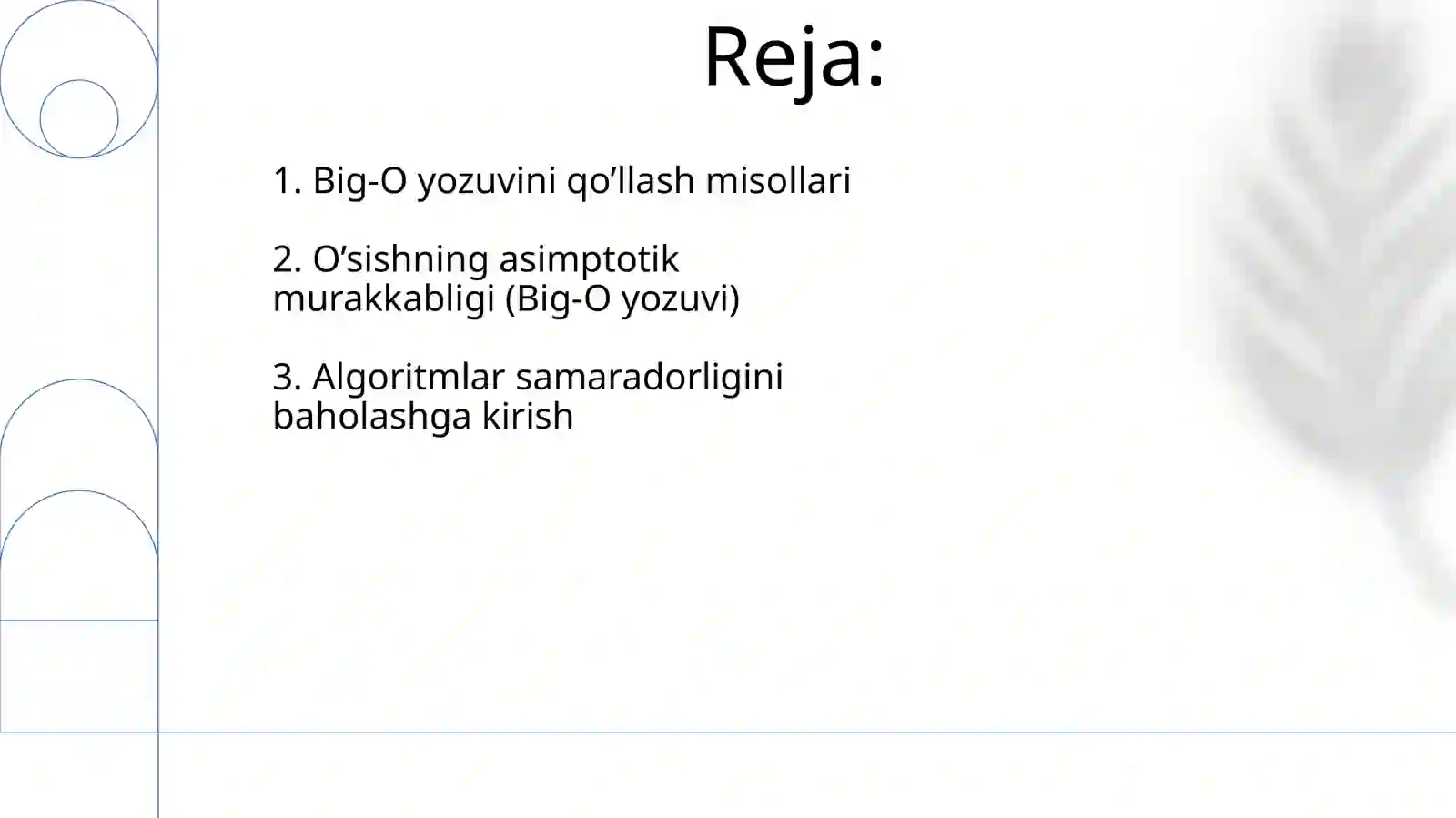 Asimptotik murakkablik (Big-O notation) 2