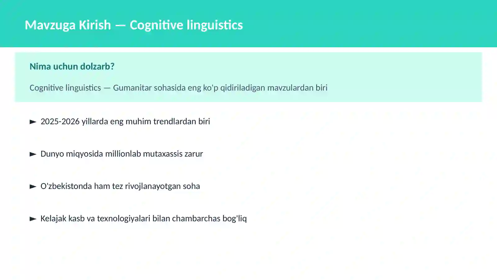 Cognitive linguistics 2