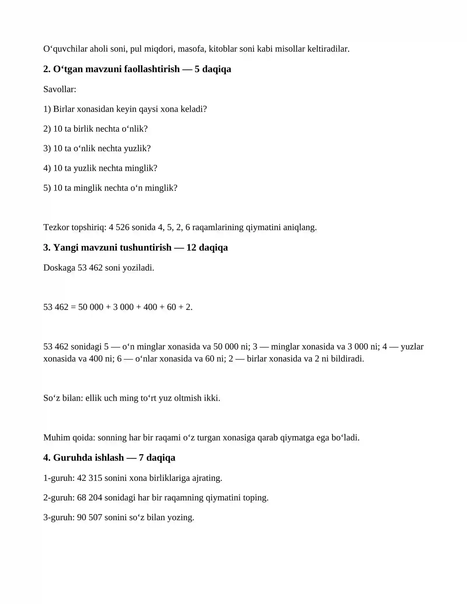 5-SINF MATEMATIKA FANIDAN DARS ISHLANMASI VA TEXNOLOGIK XARITA 2
