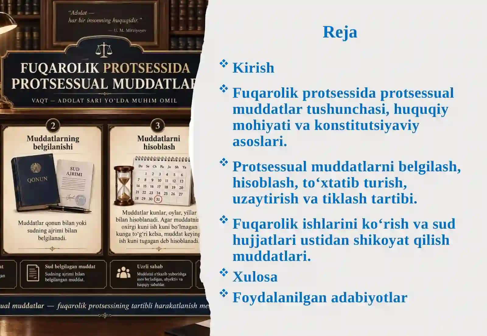 Fuqarolik protsessida protsessual muddatlar. 2