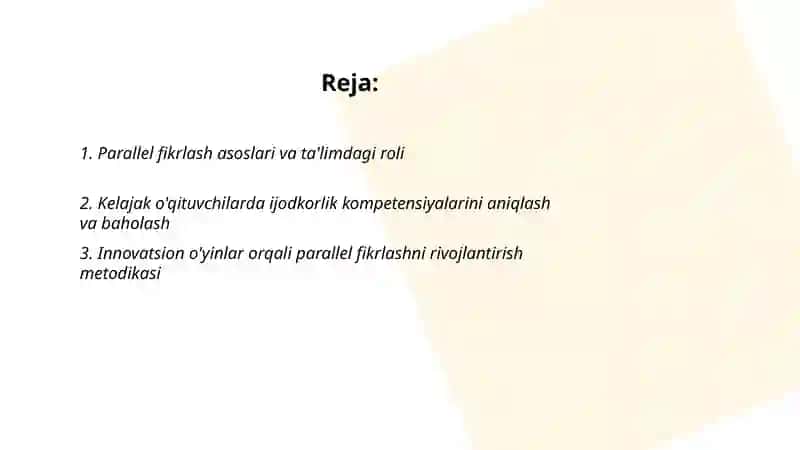 Turli inovatsion o‘yinlar va texnologiyalar 2