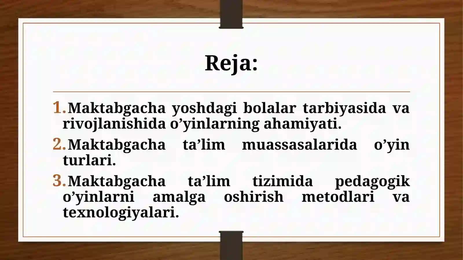 O’yinlarni tashkilotish metodikasi va texnologiyasi 2