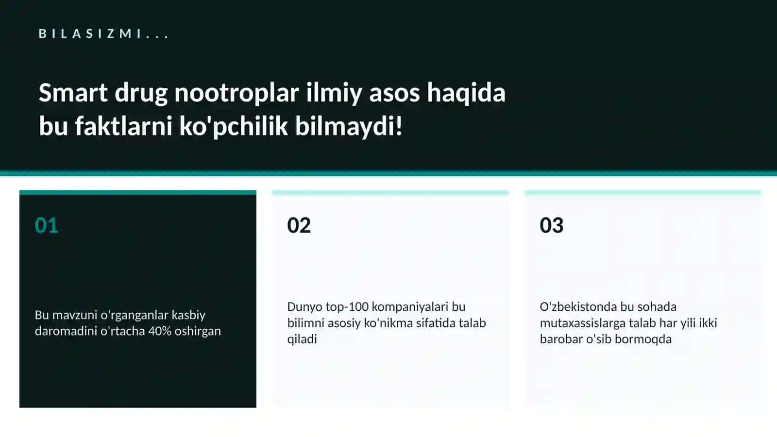 Smart drug nootroplar ilmiy asos 2