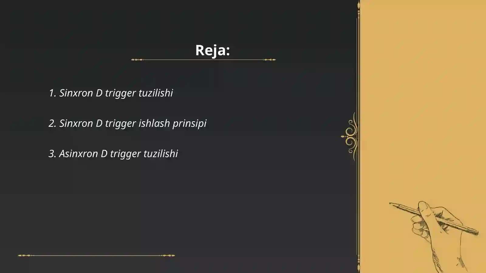 Sinxron D trigger tuzilishi 2
