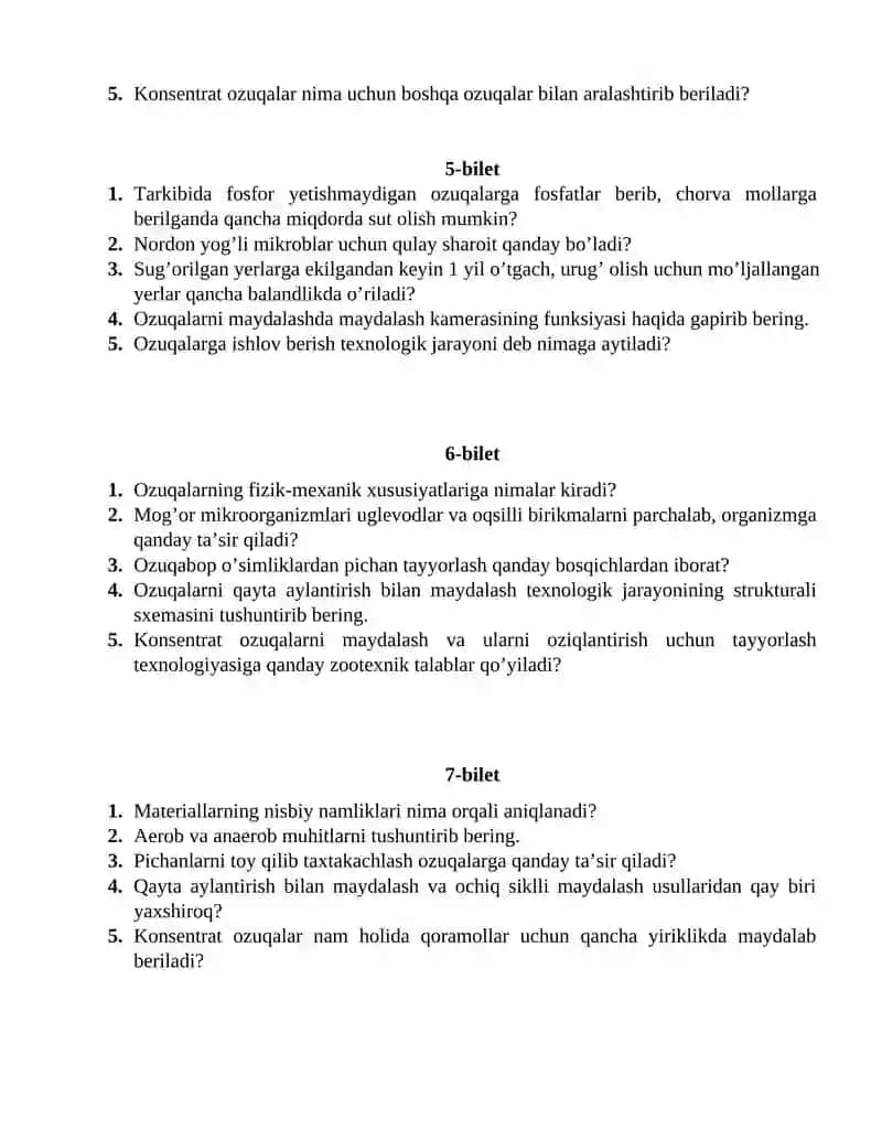 Ozuqalarni Tayyorlash va Saqlash Qurilmalari 2