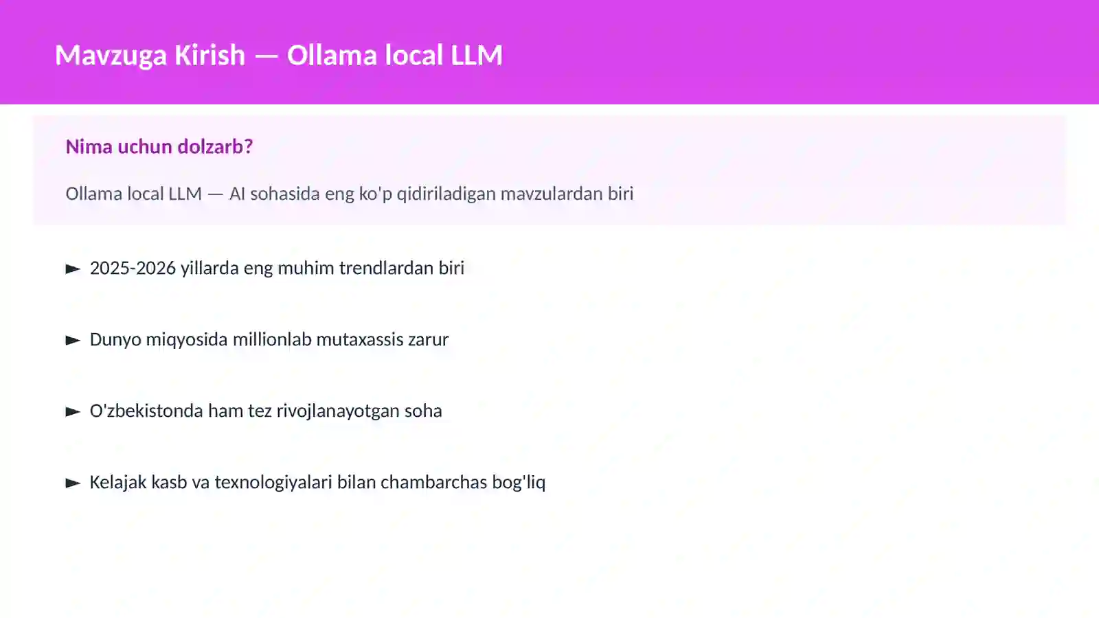 Ollama local LLM 2