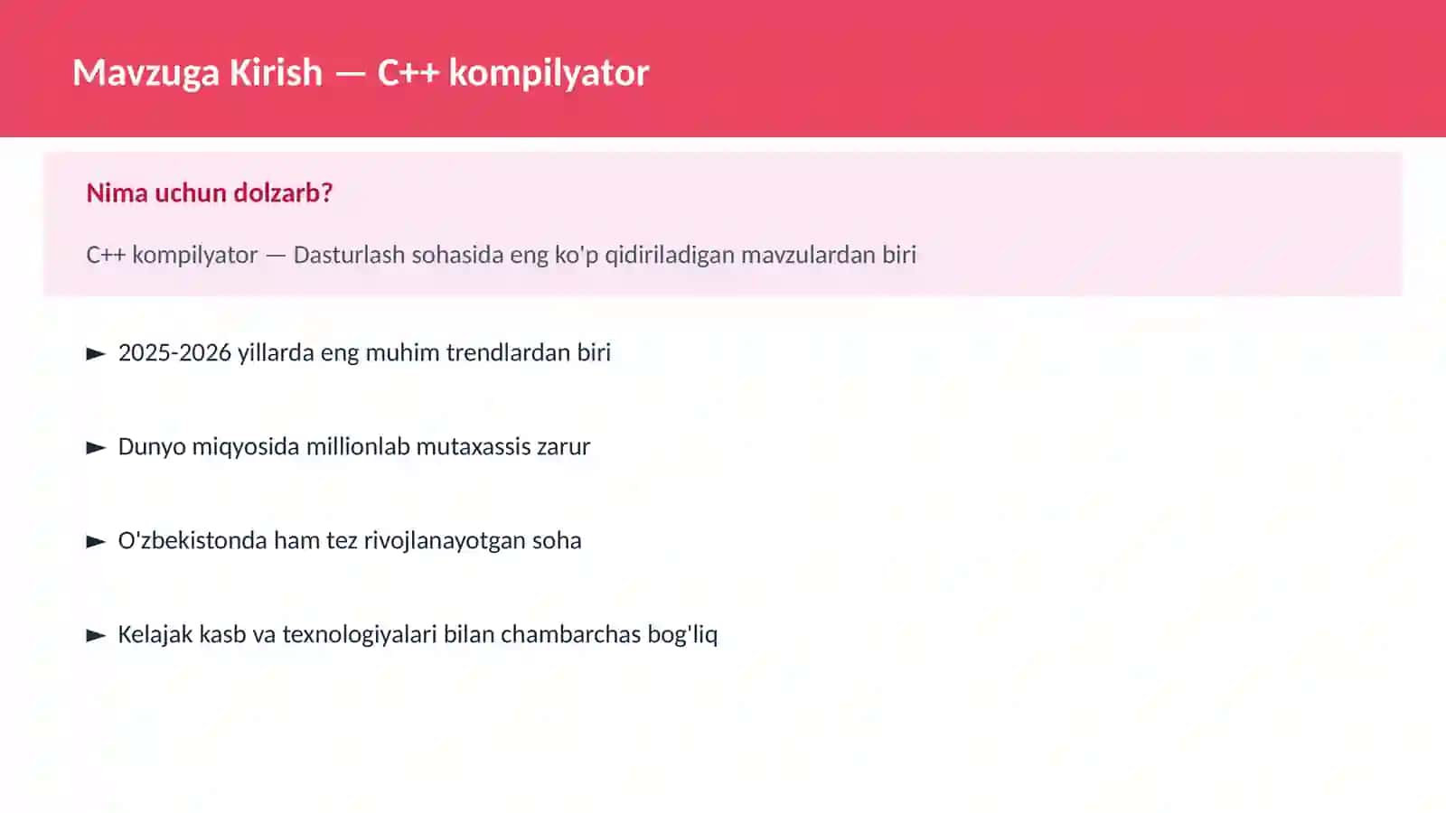 C++ kompilyator 2