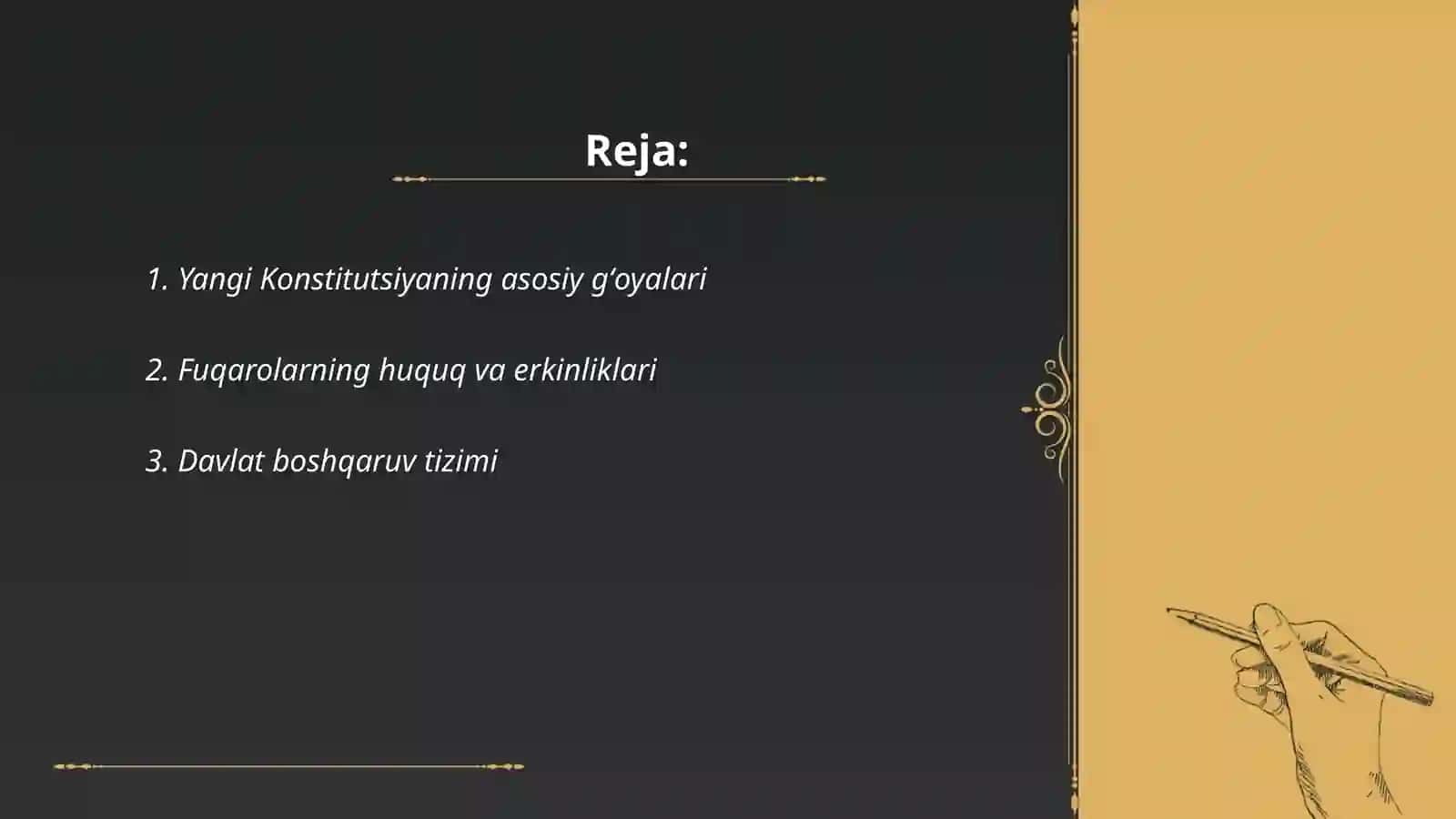 Yangi Konstitutsiya: uygʻunlik va aloqadorlik 2