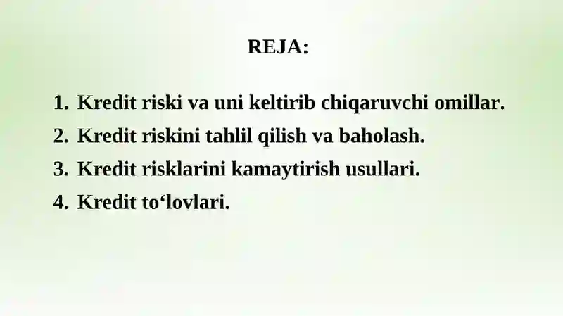 Kredit riski 2