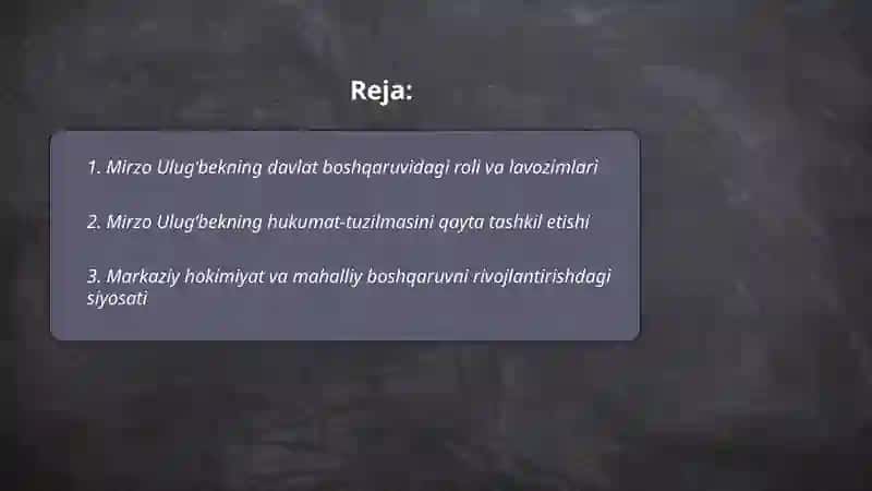 Mirzo Ulugʻbek davlat arbobi 2