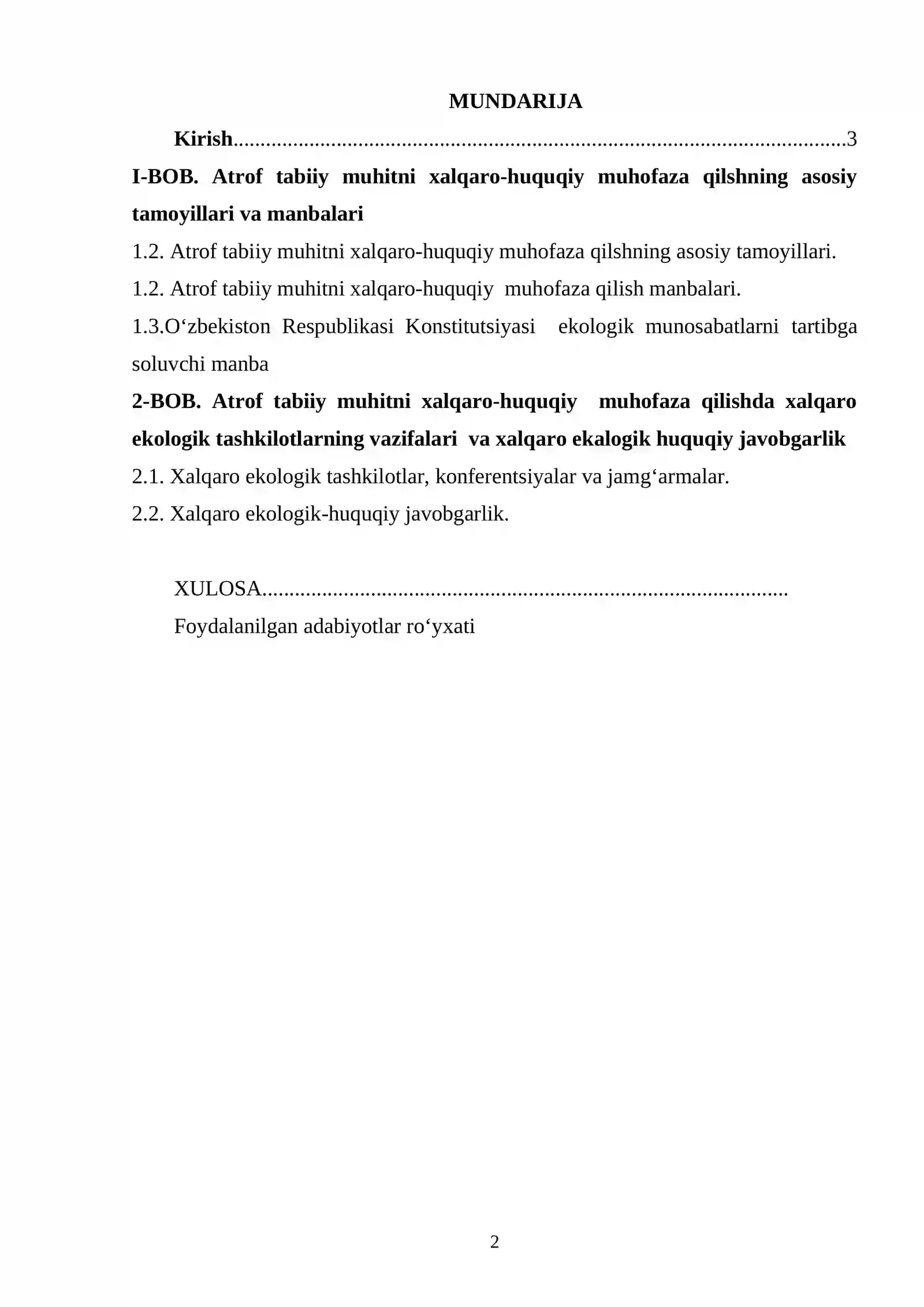 Atrof-tabiiy muhitni xalqaro muhofaza qilishning huquqiy asoslari 2