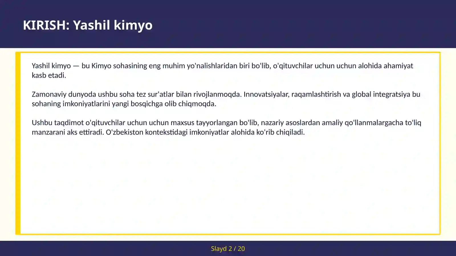 YASHIL KIMYO 2