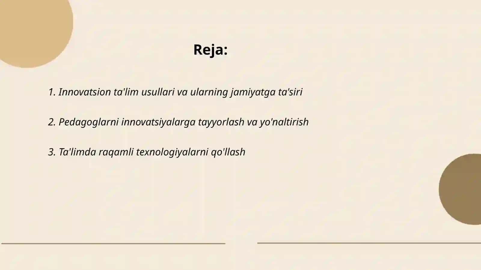 Innovatsiya va jamiyat. Pedagog va tarbiyachilarning innovatsiyalarga munosabati 2