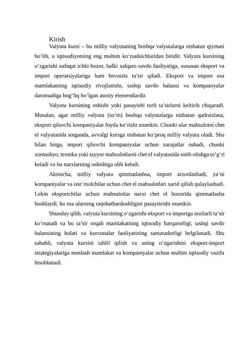 Valyuta kursi 2