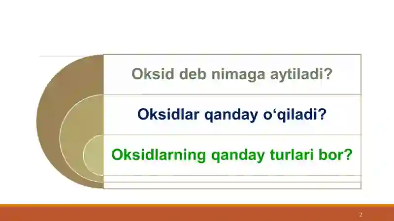 Oksidlarning toifalanishi 2