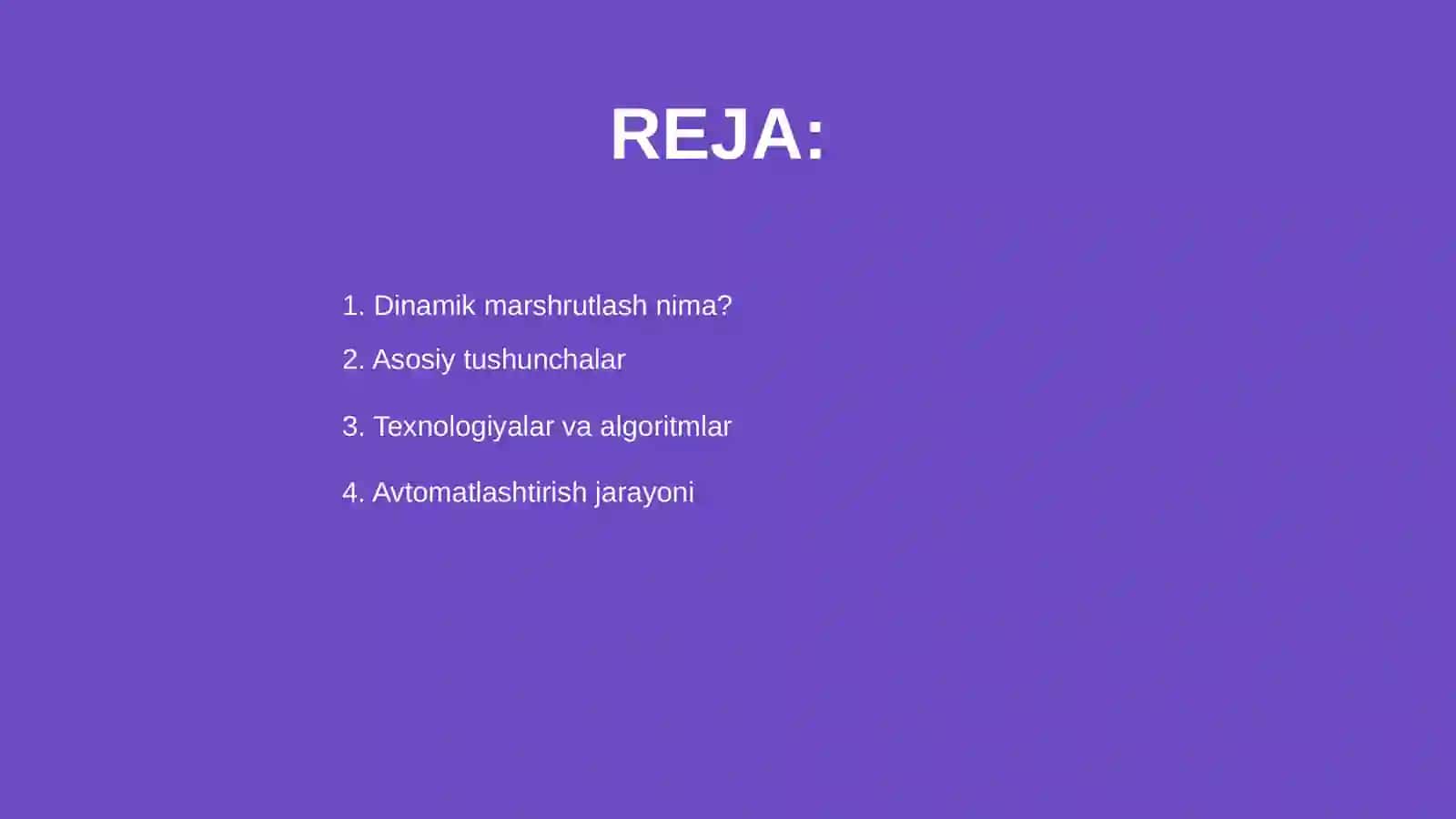 Dinamik marshrutlash 2