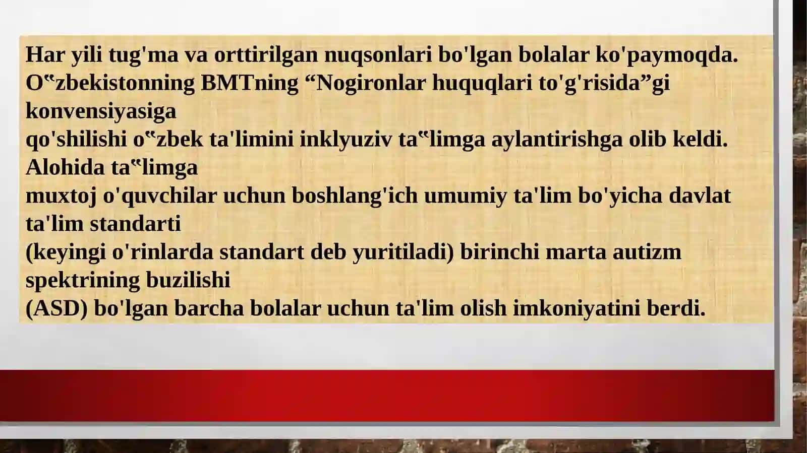 Autistik spektr buzilishlariga ega bolalar uchun ta'lim strategiyalari 2