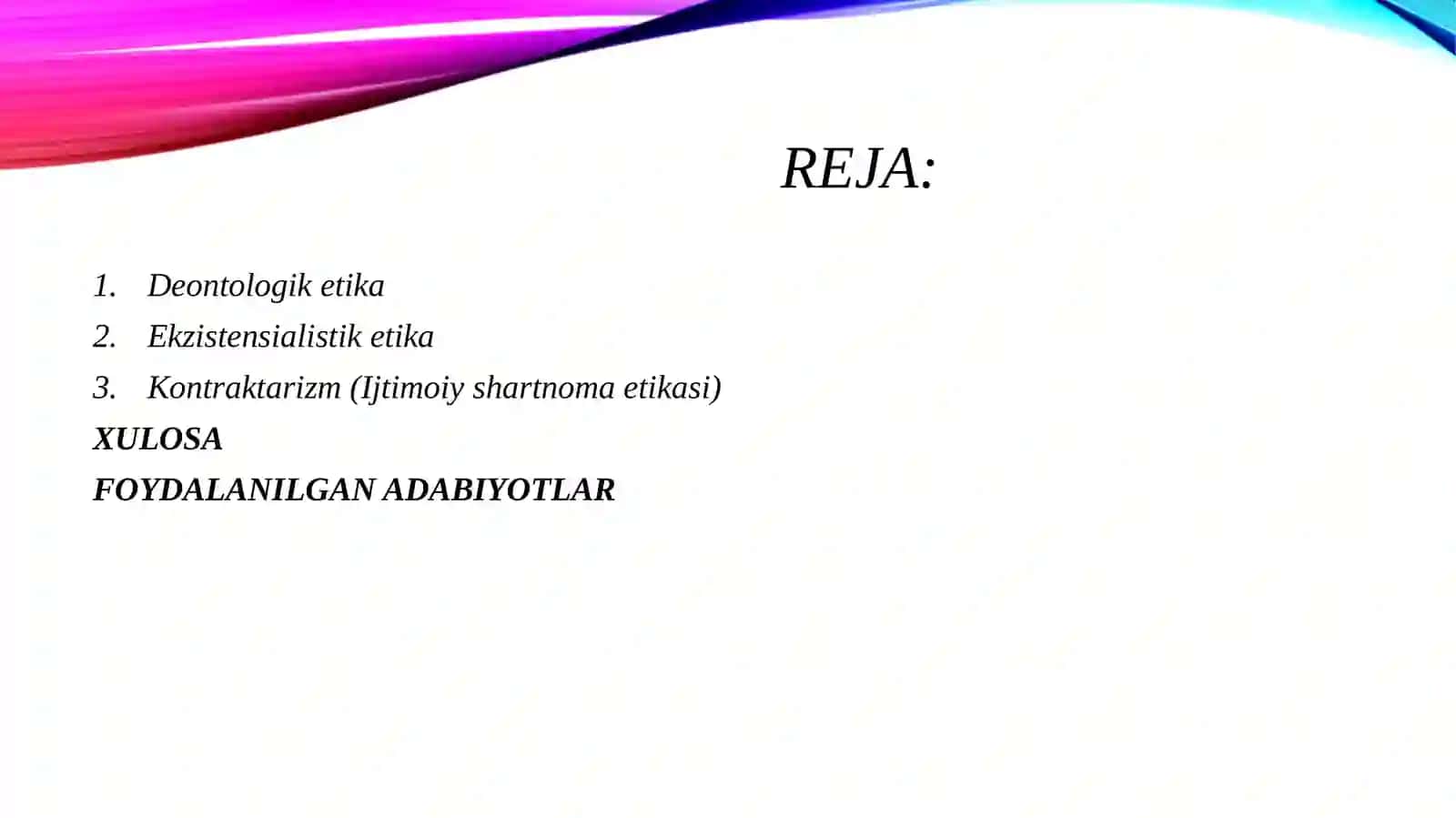 Etika nazariyalarini tahlil qilish 2