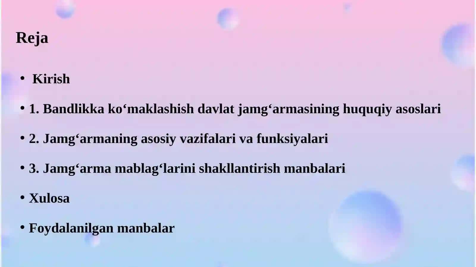 Bandlik va mehnat munosabatlari vazirligi huzuridagi Bandlikka ko‘maklashish davlat jamg‘armasi faoliyati 2