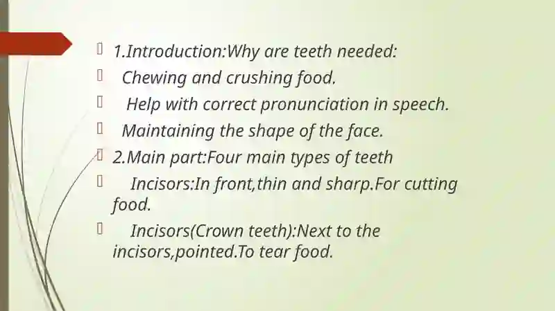 Types of Teeth 2