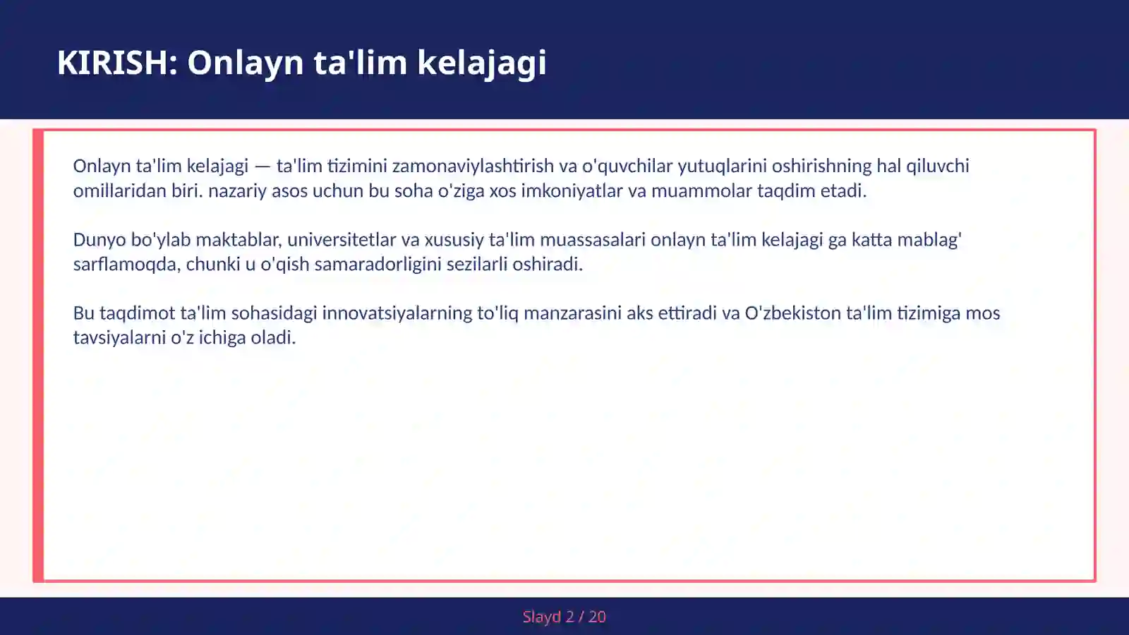 Onlayn ta'lim kelajagi 2