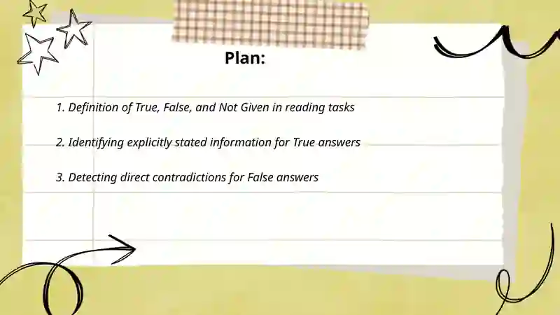 Types of reading:True false not given 2