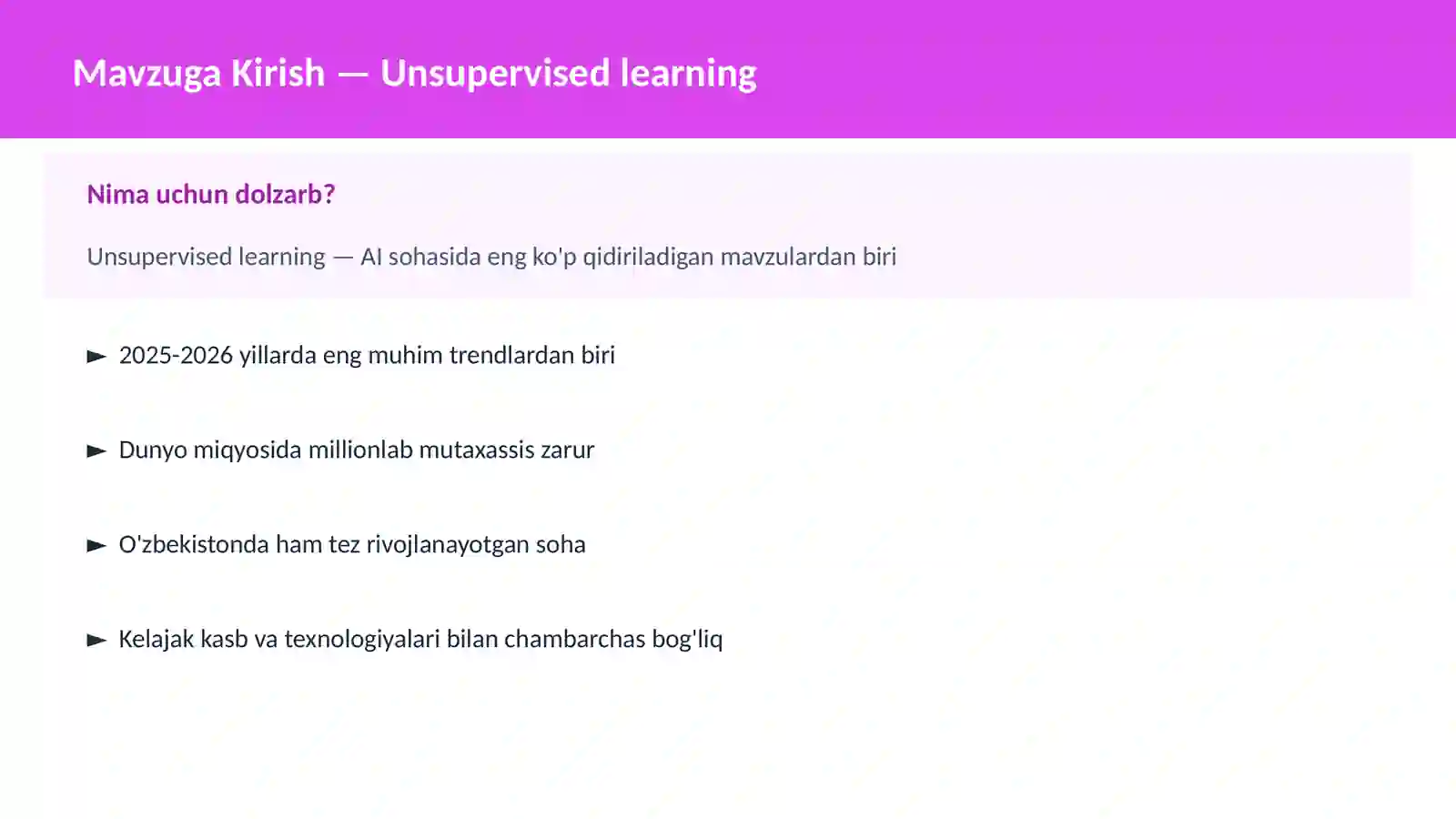 AI | MACHINE LEARNING ASOSLARI 2