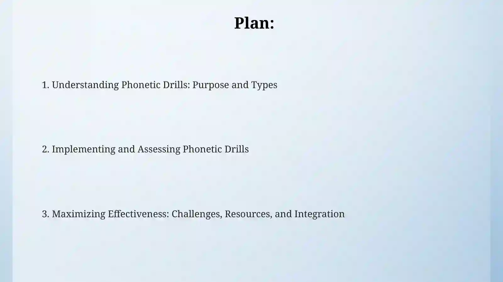 Phonetic drills 2