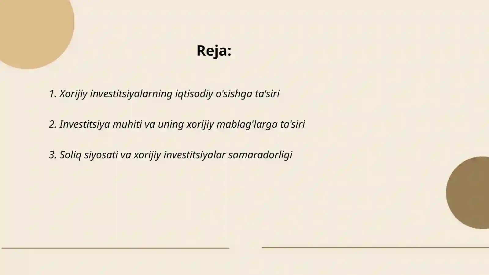 Xorijiy investitsiyalarning iqtisodiy samaradorligini aniqlash 2