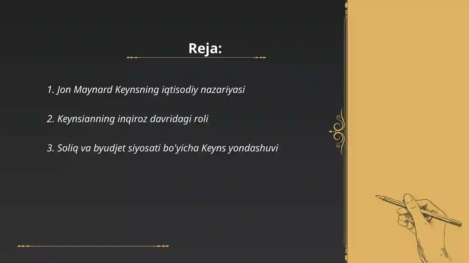 Jon Maynard Keynsning iqtisodiy nazariyasi 2