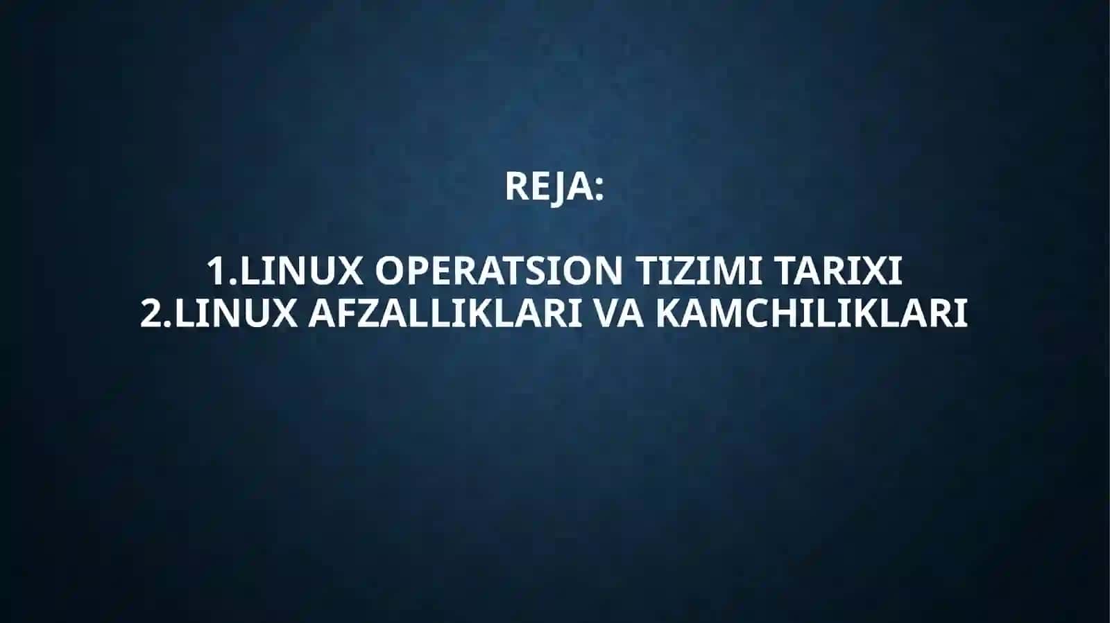 Linux operatsion tizimi 2