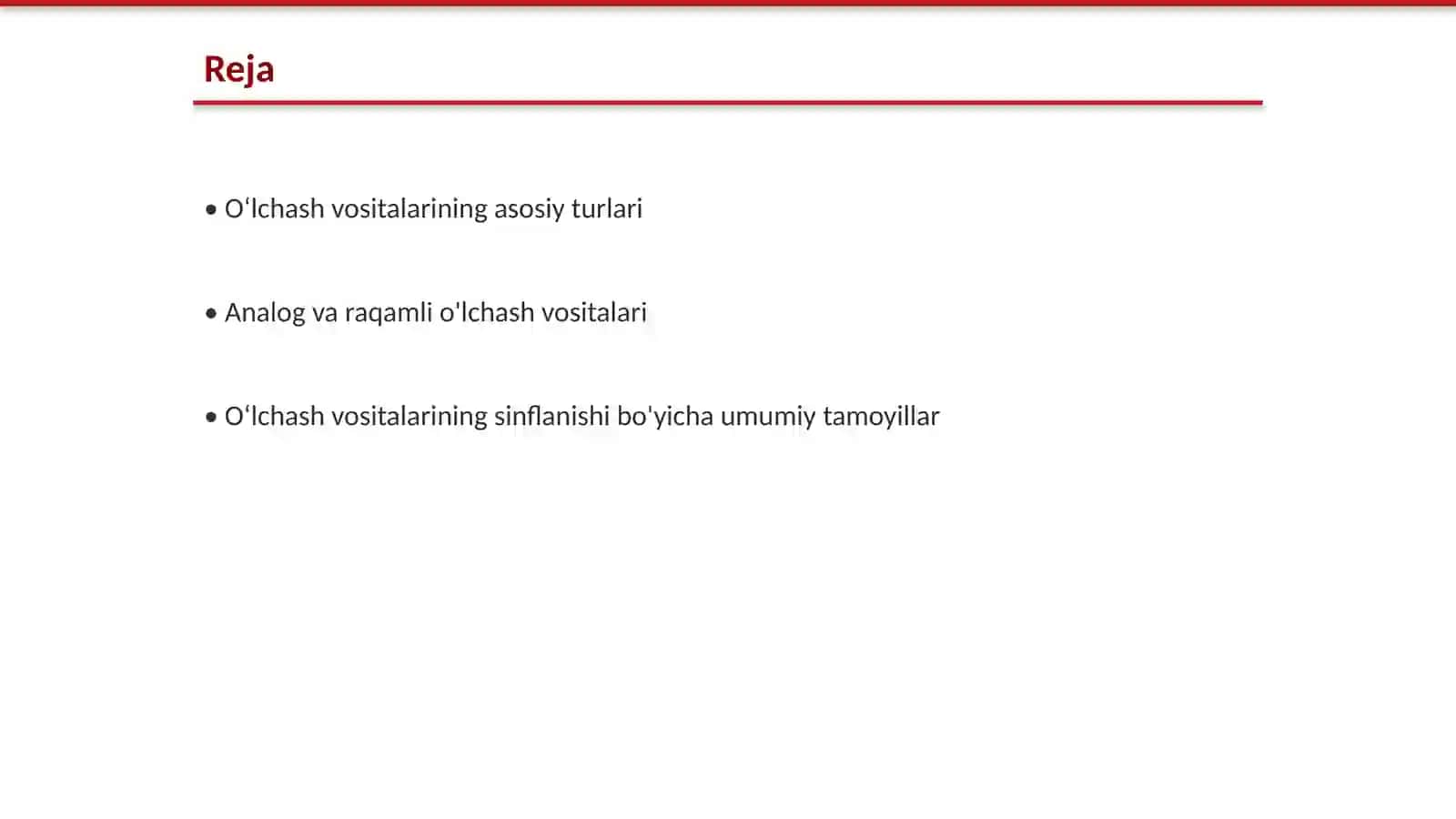 Oʻlchash vositalarining turlari va sinflanishi 2
