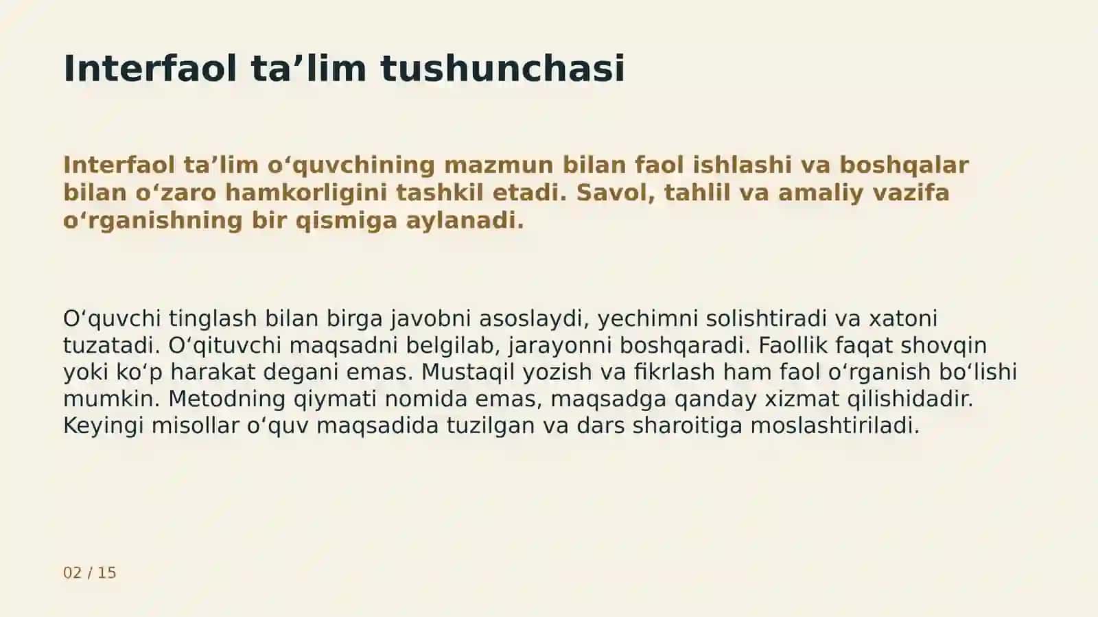 Interfaol ta'lim 2