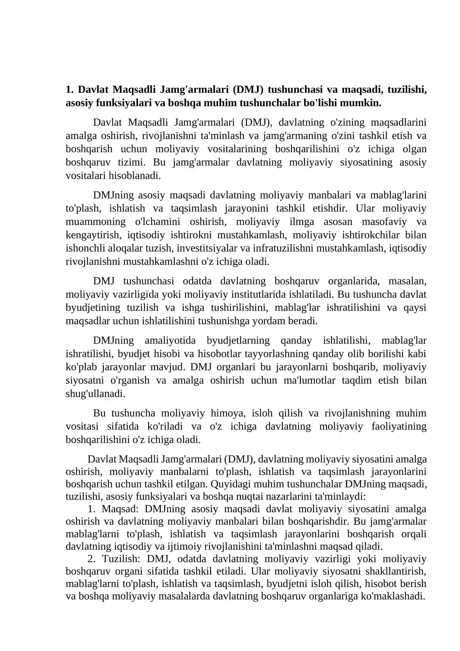 Davlat maqsadli jamg'armalari byudjetlari ijrosi natijalari hisobi va hisobotlari 2