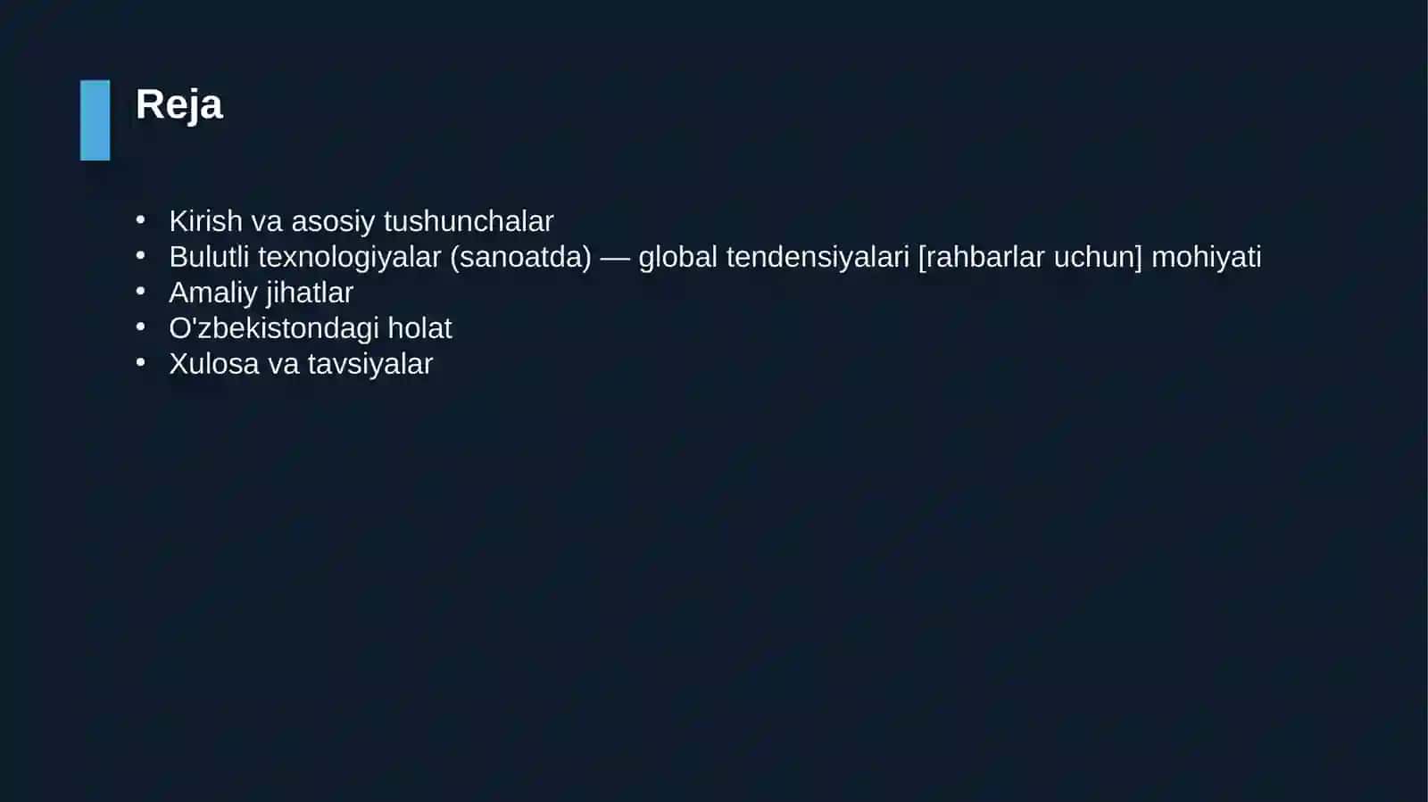 Bulutli texnologiyalar (sanoatda) — global tendensiyalari [rahbarlar uchun] 2