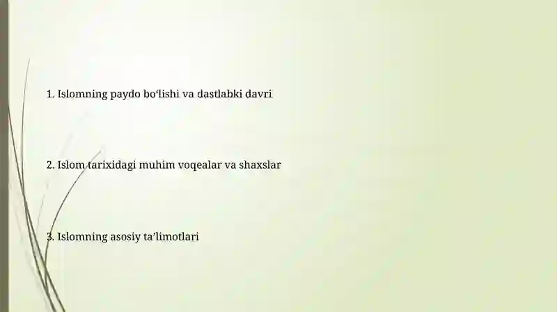 Islom dini tarixi va ta'limoti 2