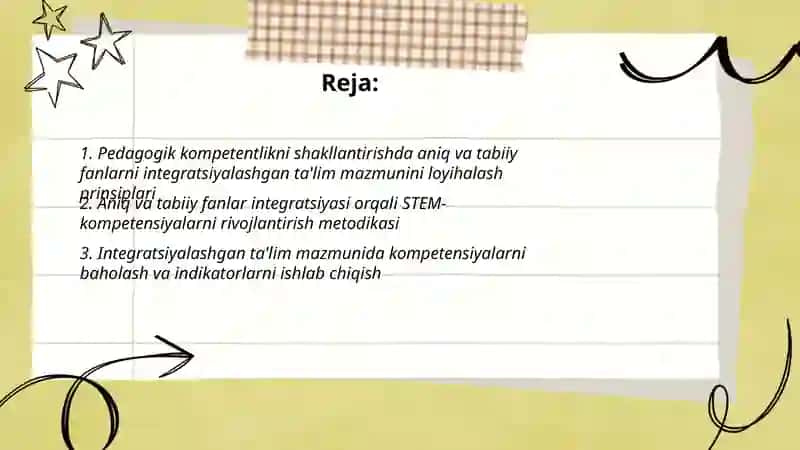 Pedagogik kompetentlikni shakllantirishda aniq va tabiiy fanlari doirasida integratsiyalashgan ta'lim mazmuni 2
