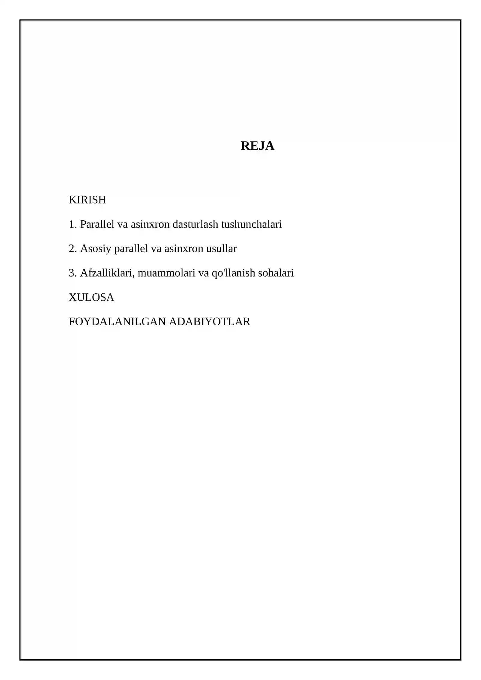 Parallel va asinxron dasturlash usullari 2
