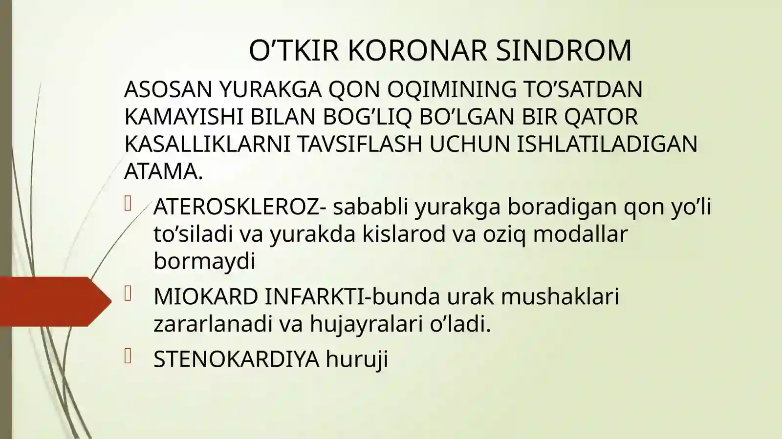 O’TKIR KORANAR SINDROM 2
