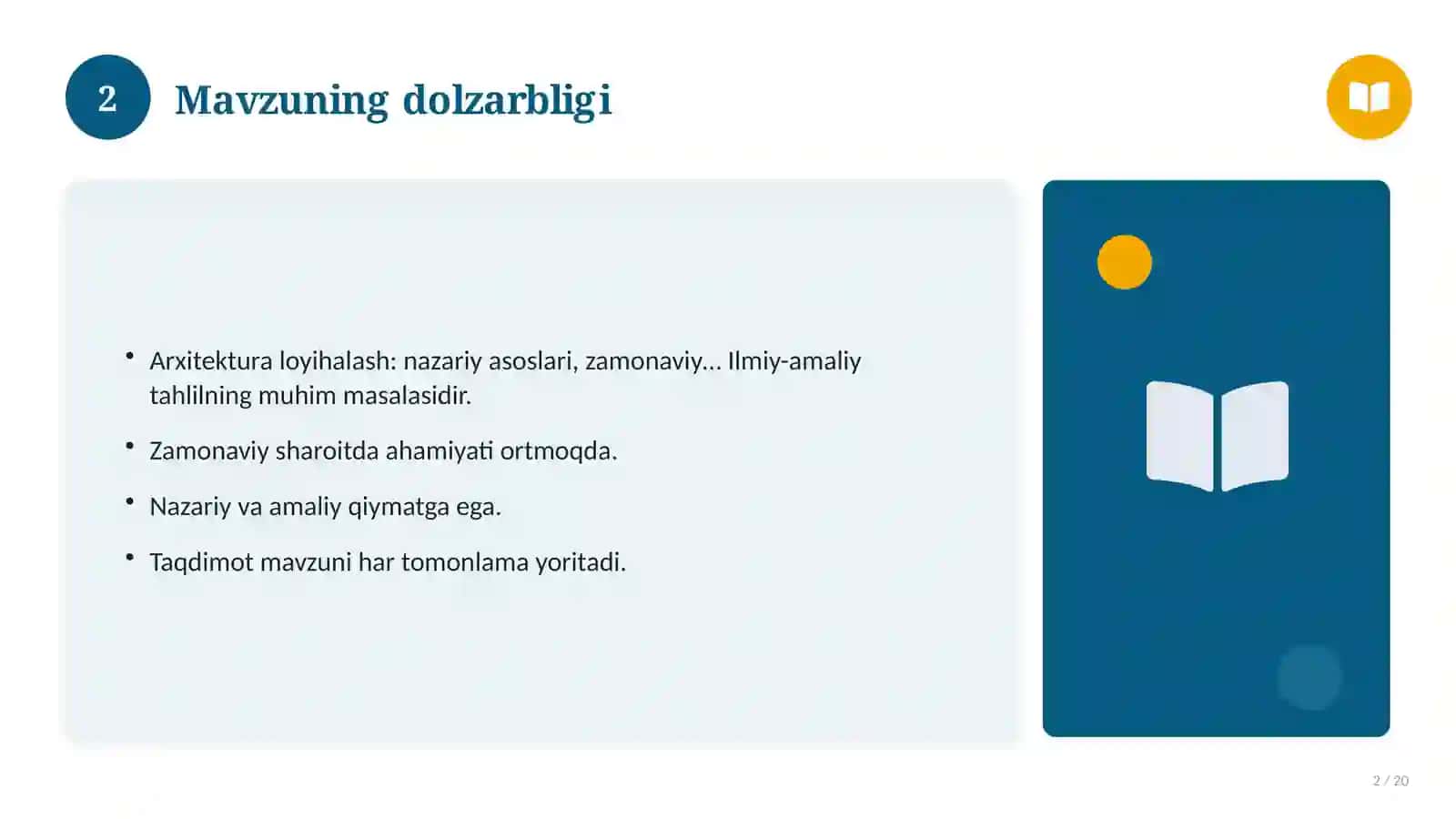 Arxitektura loyihalash: nazariy asoslari, zamonaviy yondashuvda (Ilmiy maqola) 2