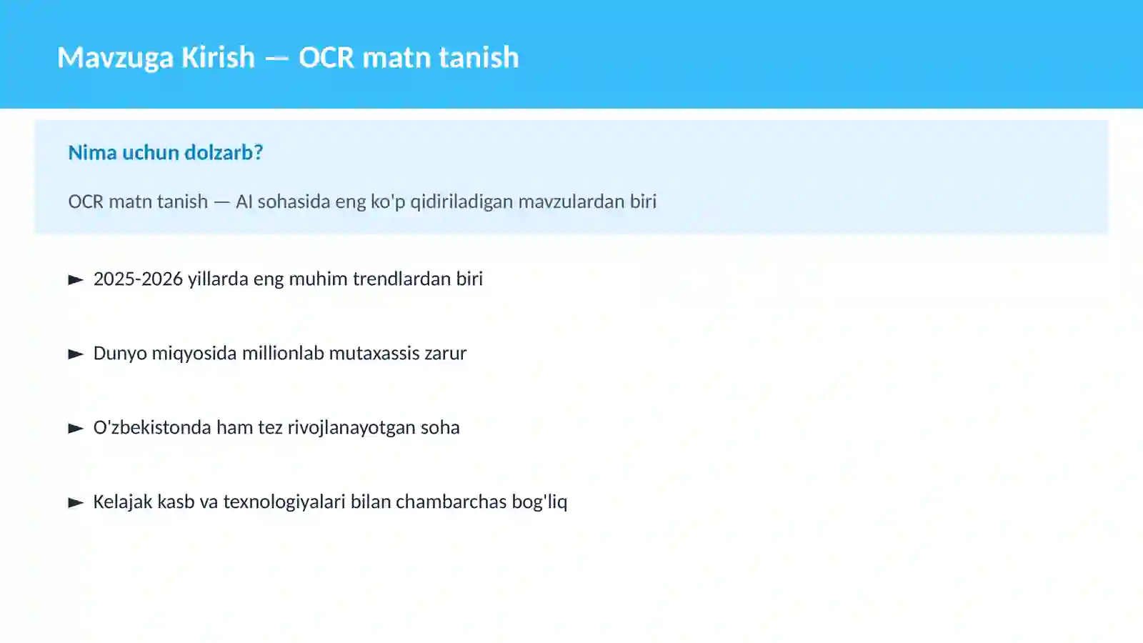 OCR matn tanish 2