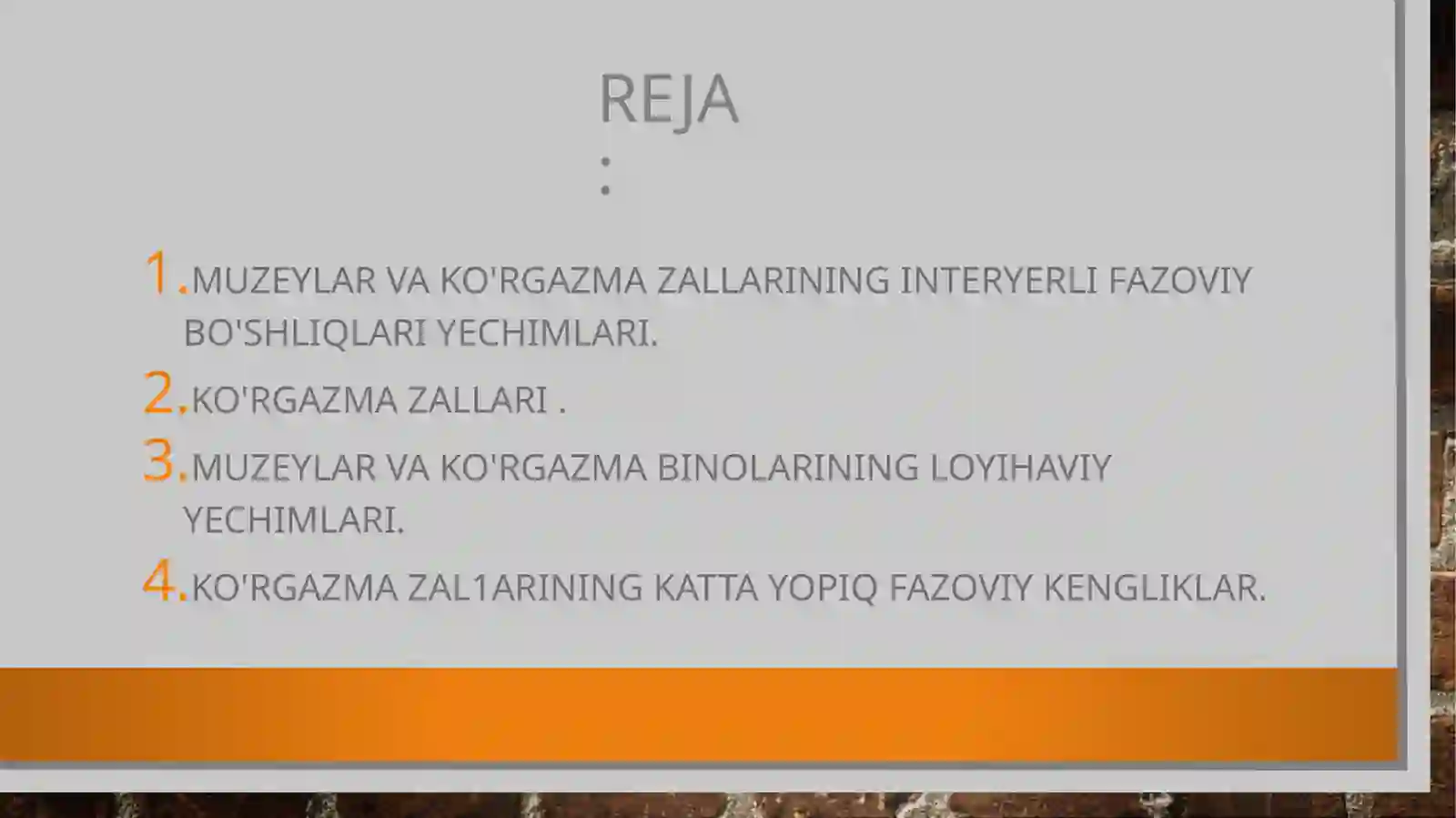 Muzeylar va ko'rgazma zallarining interyeri 2