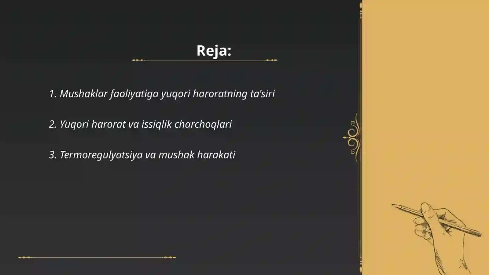 Yuqori haroratning mushaklar faoliyatiga ta'siri 2